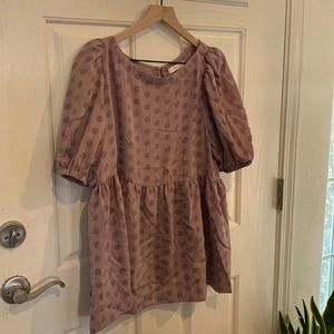 Flowy polka dot blouse